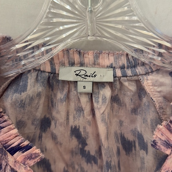 Rails Karysa print print ruffle top sz small - Picture 4 of 6